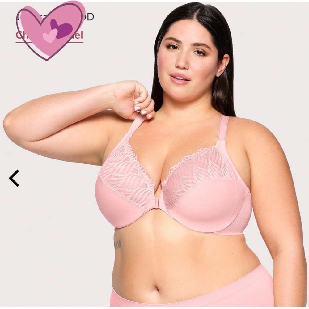NEW Glamorise Front-Closure T-Back WonderWire Bra